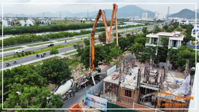 Mr. Thanh's Villa - Công tác đổ bê tông cột lầu 1